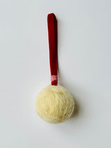 Christmas White Devon Fleece Baubles