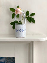 English Delftware Basket Vase