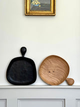 Natural & Ebonised Oak Plate Scoops