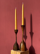 Carved Ash Candlesticks