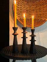 Carved Relic Oak Candlesticks