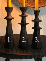 Carved Relic Oak Candlesticks