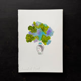 'Mimosa Woman in a Vase' Letterpress & Handpainted Notebooks