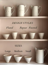 Fluted, Faceted & Repeat Ceramic Flower Bowls