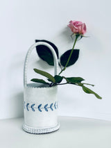 English Delftware Basket Vase