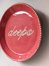 Slipware Word Plates, ‘In the Red Deeps’
