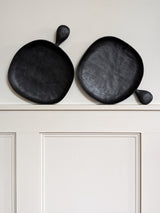 Extra Large Ebonised Oak Plate Scoops