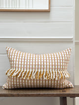 ‘Bonnie’ Handwoven Yellow and Pink Wool Cushions
