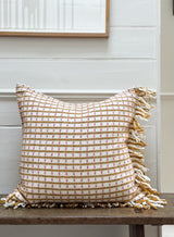 ‘Bonnie’ Handwoven Yellow and Pink Wool Cushions