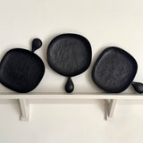 Natural & Ebonised Oak Plate Scoops
