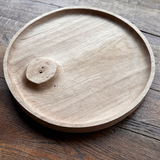 Large Natural 'Stone' Oak Tray