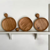 Natural & Ebonised Oak Plate Scoops