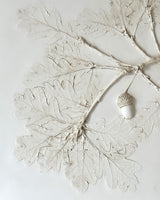 Oak Branch Diptych Botanical Bas-Relief