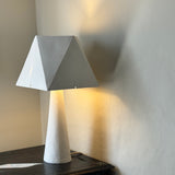 White Plaster & Brass Table Lamps