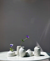 Porcelain & Coralline Crag Bud Vases
