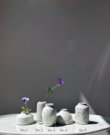 Porcelain & Coralline Crag Bud Vases