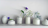 Porcelain & Coralline Crag Bud Vases