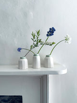 Porcelain Faceted Bud Vases