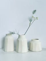 Faceted Porcelain Vases