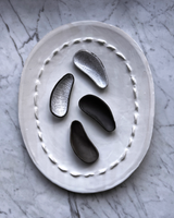 Smoked Fired Porcelain Shells