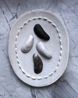 Smoked Fired Porcelain Shells