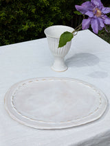 Ceramic Platters with Decorative Edge