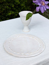 Ceramic Platters with Decorative Edge