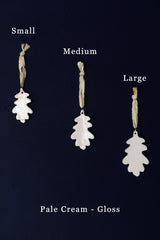 Ceramic Oak Leaf Decorations