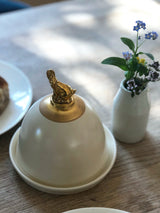 Golden Hare Butter Dish