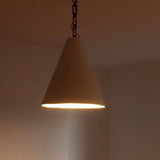 White Pâpier-Maché & Plaster Pendant Lamps