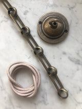 White Pâpier-Maché & Plaster Pendant Lamps