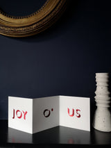 JOY Letterpress Christmas Card
