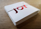 JOY Letterpress Christmas Card