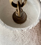White Pâpier-Maché & Plaster Pendant Lamps