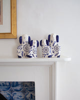 Pair of Floral Staffordshire Dogs