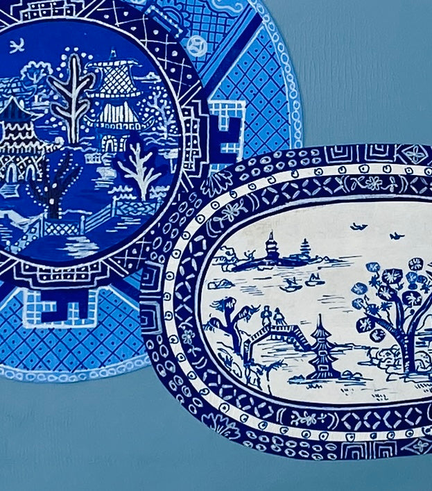 Delft Plate Montage Paintings - Laura Winstone