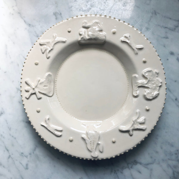 Creamware Platter ‘The Pursuit’ - Emily Mitchell