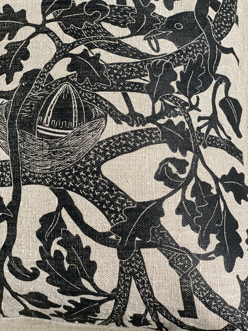 Treasure Tree Square Cushion (Elizabethan Ochre) - Bonfield Block-Printers