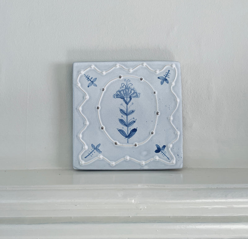 Flora & Fauna Delftware Tiles - Emily Mitchell