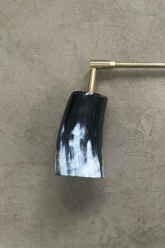Horn & Brass Swing Arm Wall Light