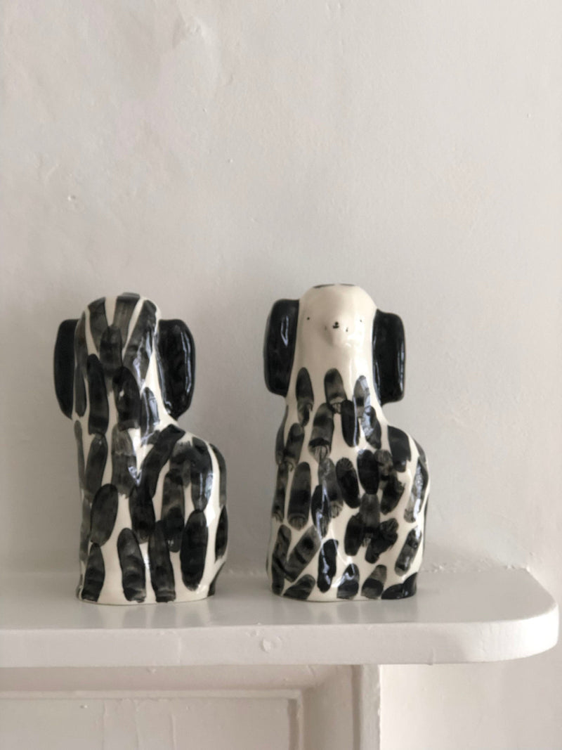 A Pair of Spotted Staffordshire Dogs