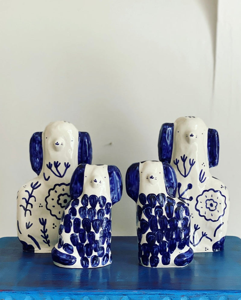 A Pair of Spotted Staffordshire Dogs