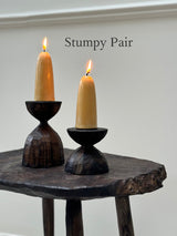 Hand Carved Ash Candlesticks