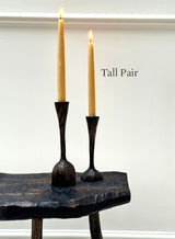 Hand Carved Ash Candlesticks