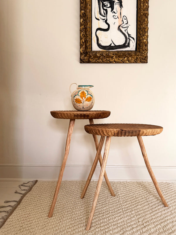 Oak Ridge and Furrow Side Tables