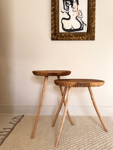 Oak & Ash Ridge and Furrow Side Tables