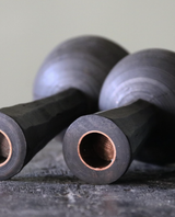 Hand-Carved Hawthorn Candlesticks