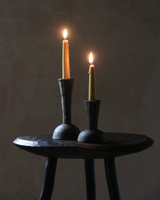 Hand-Carved Hawthorn Candlesticks