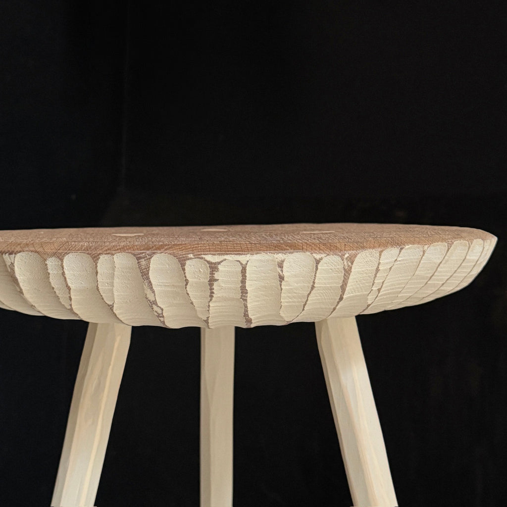 Painted or Limed Oak Ridge and Furrow Side Tables – The Merchant's Table