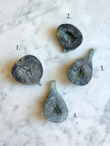 Verdigris Bronze Fig Halves